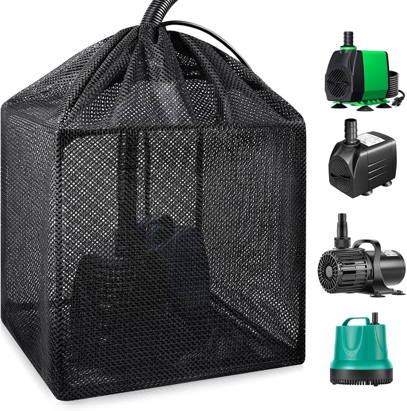 OUMEE Pump Filters Bag, Pond Barrier Bag Large Pump Mesh Bags for Outdoor Water Koi Fish Ponds (7.2 in) - Image 1
